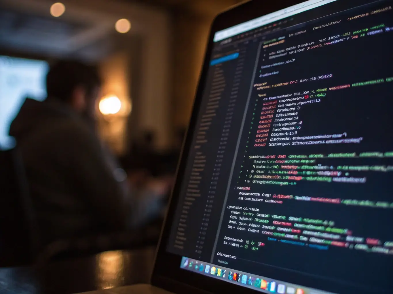 A close-up shot of HTML code on a computer screen, highlighting the structure and tags used in web development, in the context of a CodePulse module.
